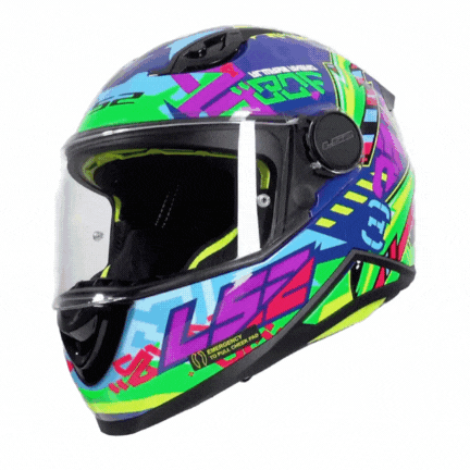 [M1382306-06] LS2 KID SVENT MAVİ-YEŞİL ÇOCUK KASK 