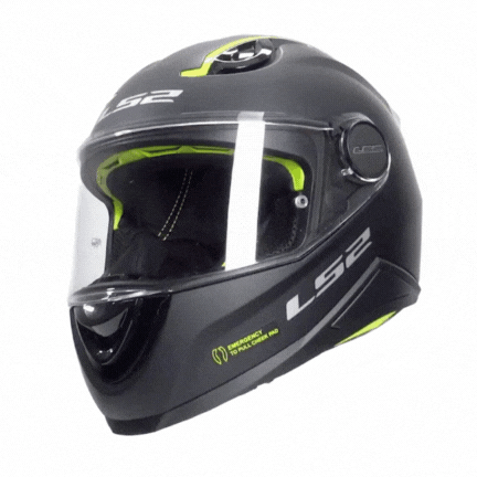 [M1382406-02] LS2 KID MAT SİYAH ÇOCUK KASK 