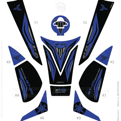  CALIBREX MT-25 TANK PAD SET MAVİ XY520B 