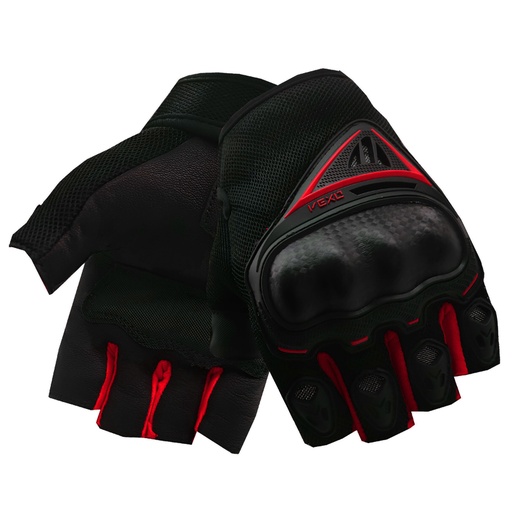 [8682120031380] VEXO SANTA 2 YARIM PARMAKSIZ ELDİVEN KIRMIZI SİYAH 