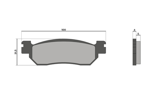 [6215021] XMAX 250 XCİTY 250 MALOSSİ ARKA FREN BALATASI