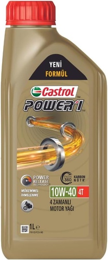 [2418721095461] CASTROL POWER 1 10W-40 YARI SENTETİK MOTOR YAĞI 1LT.