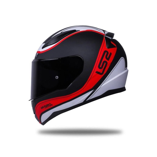 LS2 RAPID DEEPER KIRMIZI-SİYAH KAPALI KASK